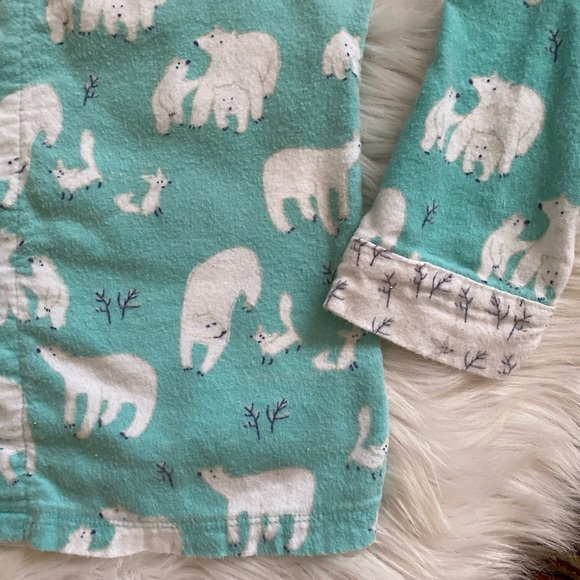 Munki Munki Long Sleeve Polar Bear PJ Top Sz XS - Picture 6 of 9